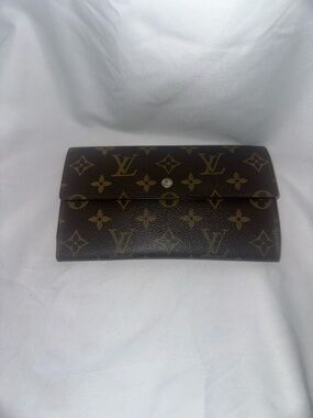 Louis Vuitton Monogram Canvas Continental Wallet in Brown and Gold